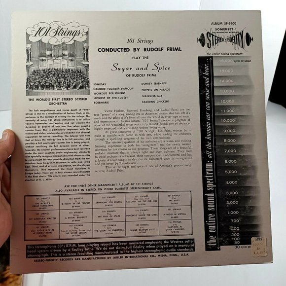 101 Strings Play The Sugar/Spice Of Rudolf Friml Vinyl 50s *MIN WEAR - Picture 3 of 14
